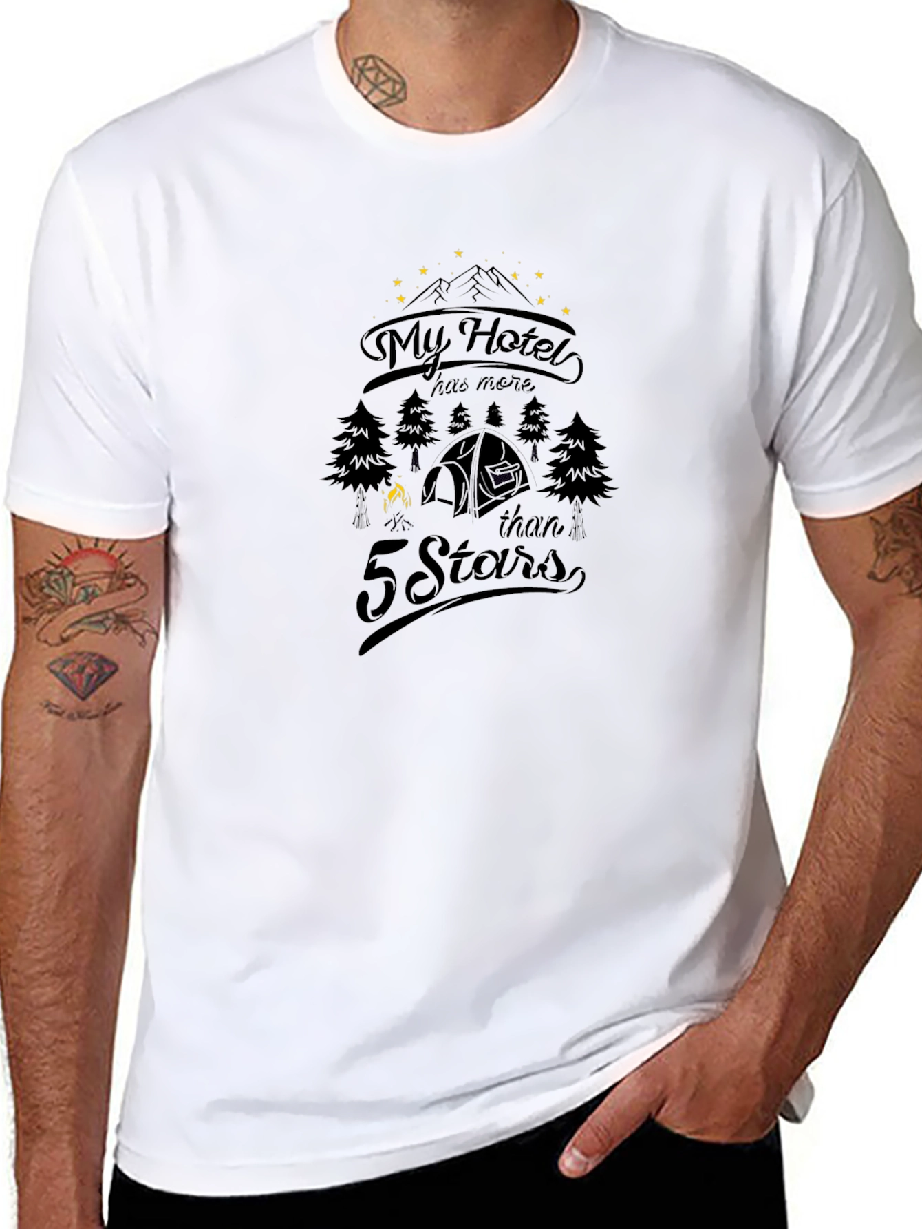 Camping Adventure T-Shirt: My Hotel Has More Than 5 Stars