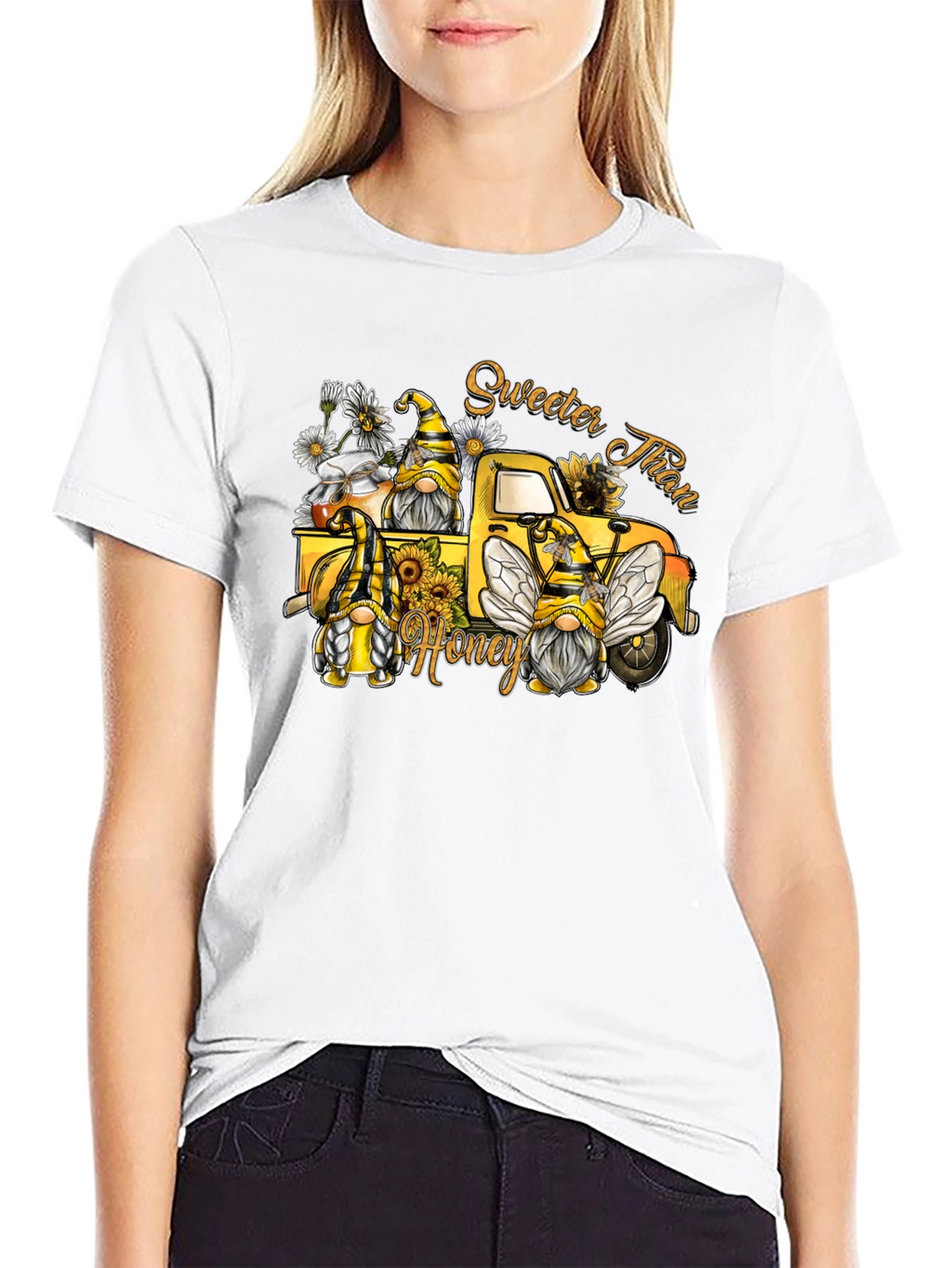 Sweeter Than Honey Bee Gnome Truck T-Shirt