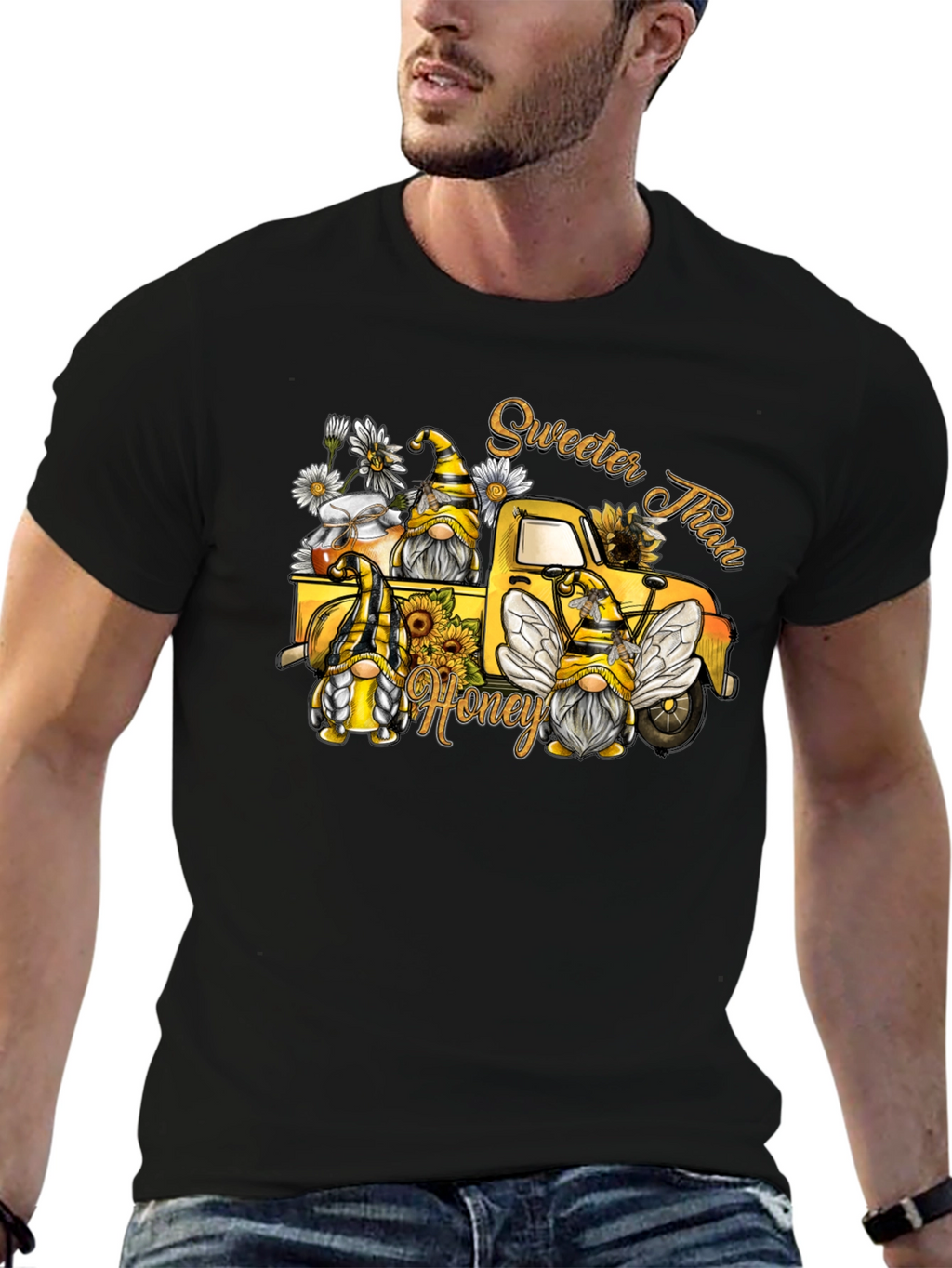 Sweeter Than Honey Bee Gnome Truck T-Shirt