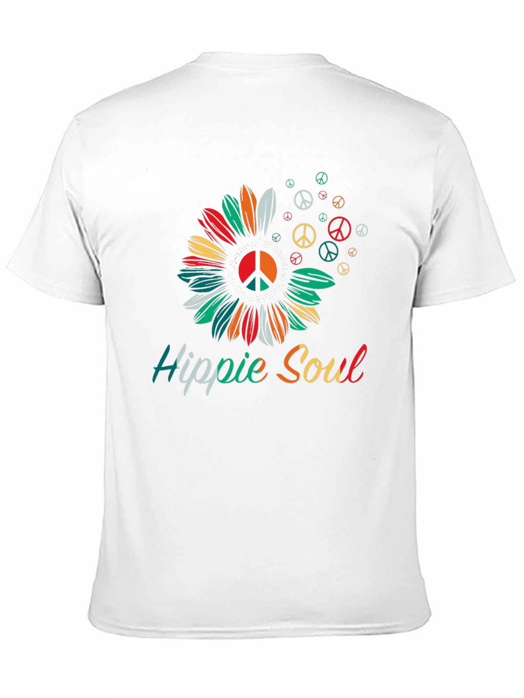 Hippie Soul T-Shirt - Peace Symbol Sunflower Graphic Tee