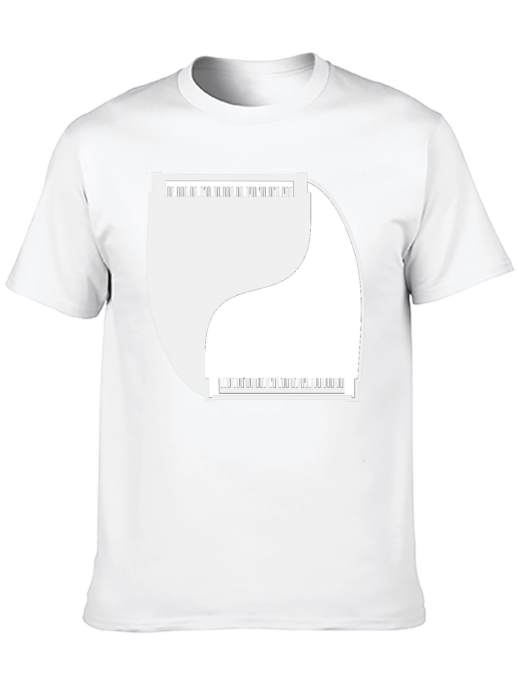 Yin Yang Piano Keys Graphic Tee