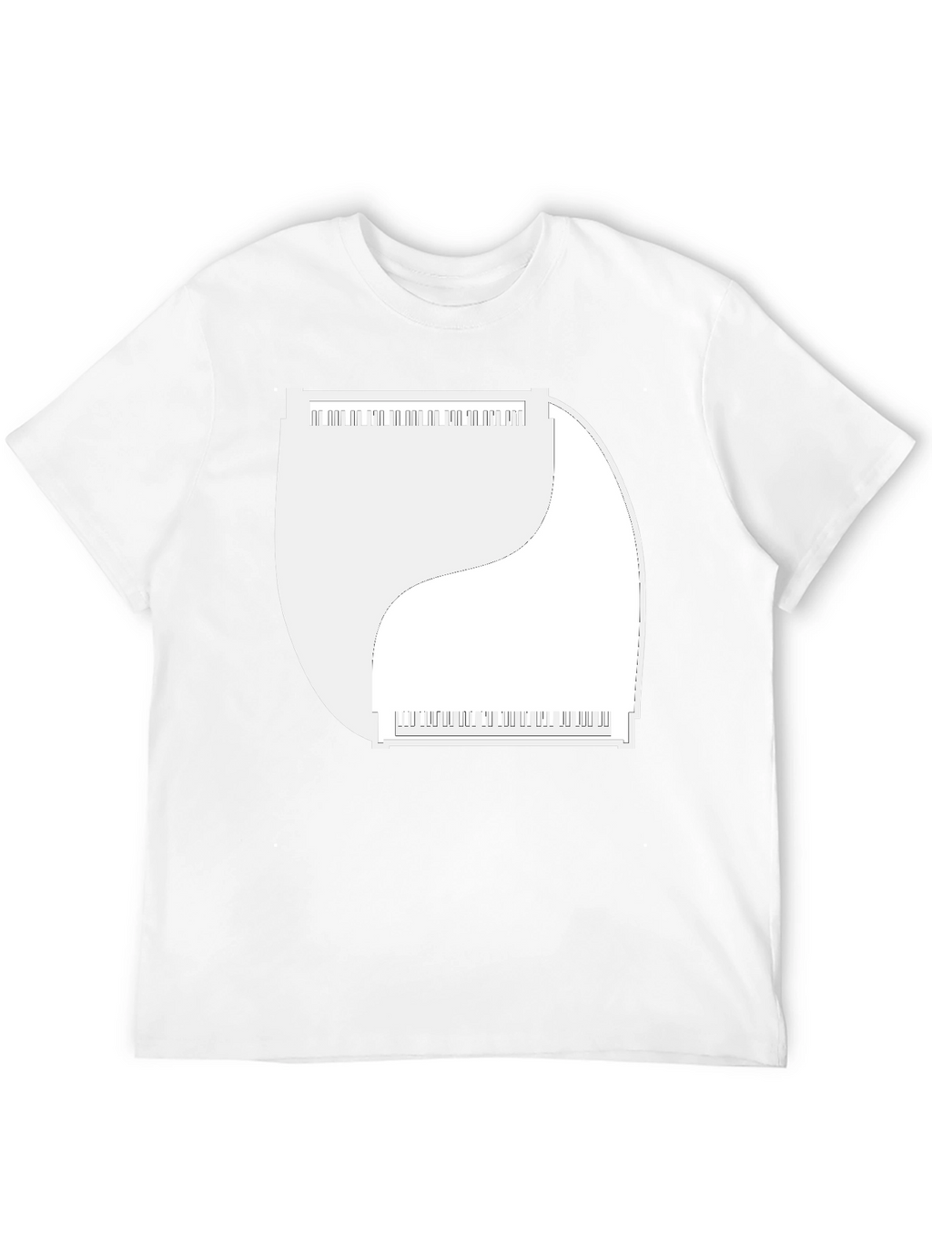 Yin Yang Piano Keys Graphic Tee