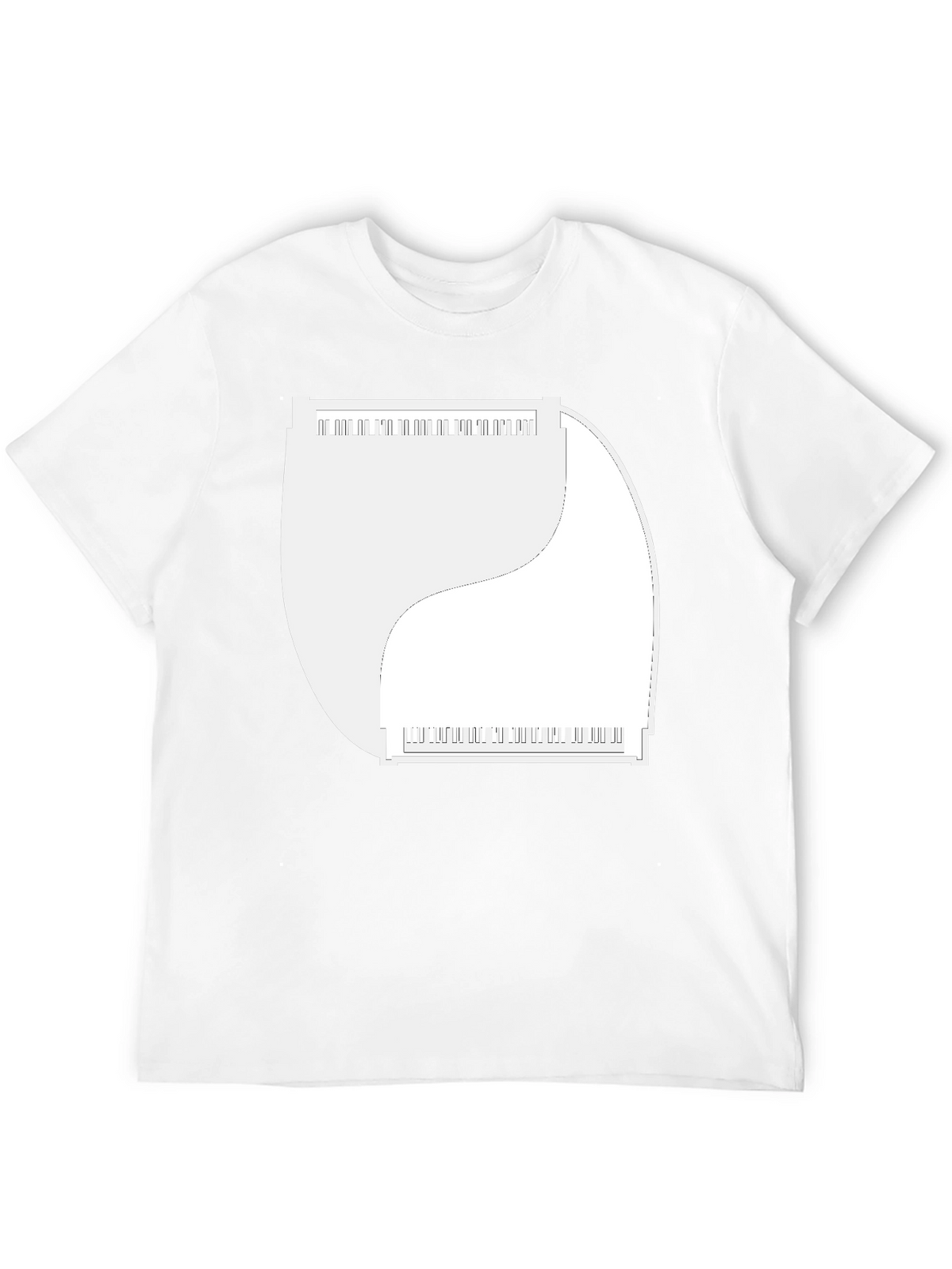 Yin Yang Piano Keys Graphic Tee