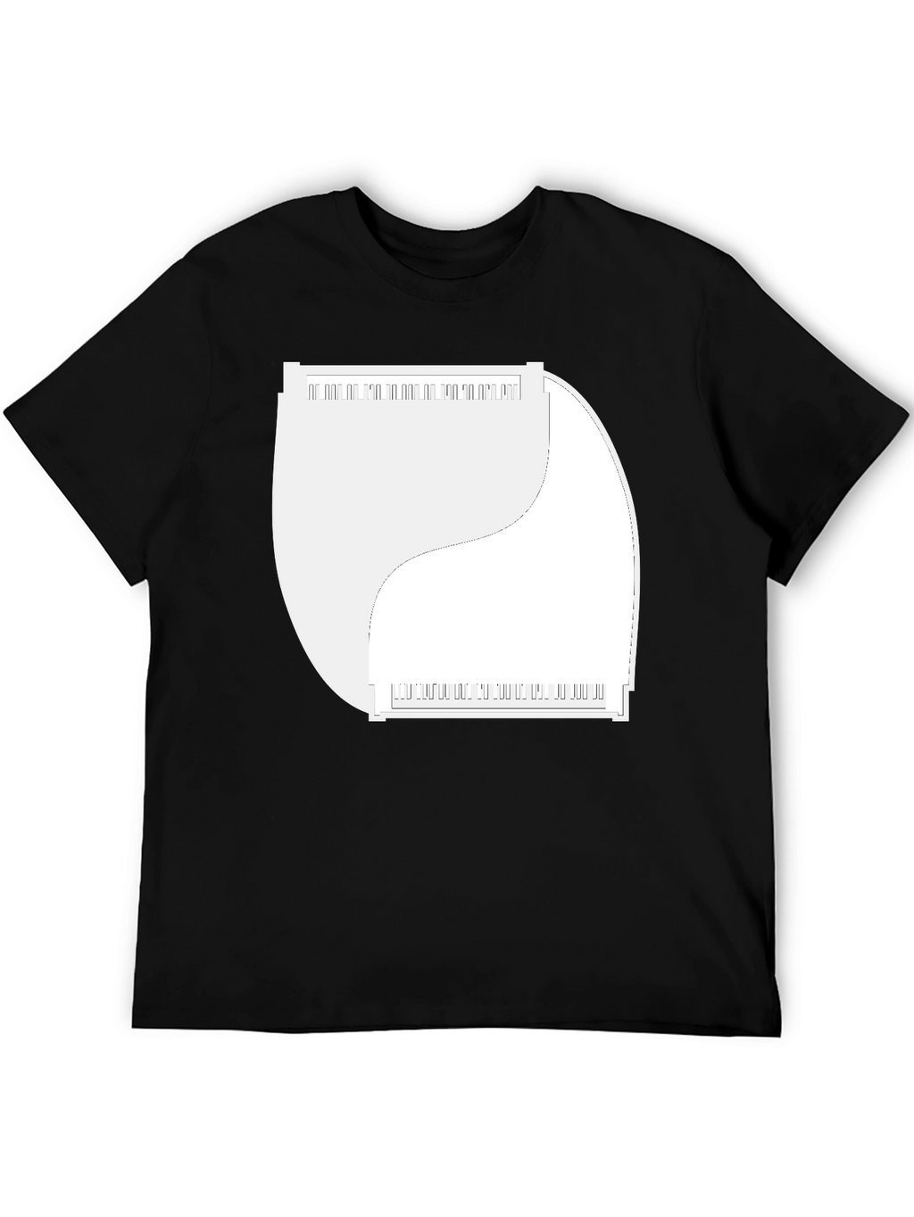 Yin Yang Piano Keys Graphic Tee