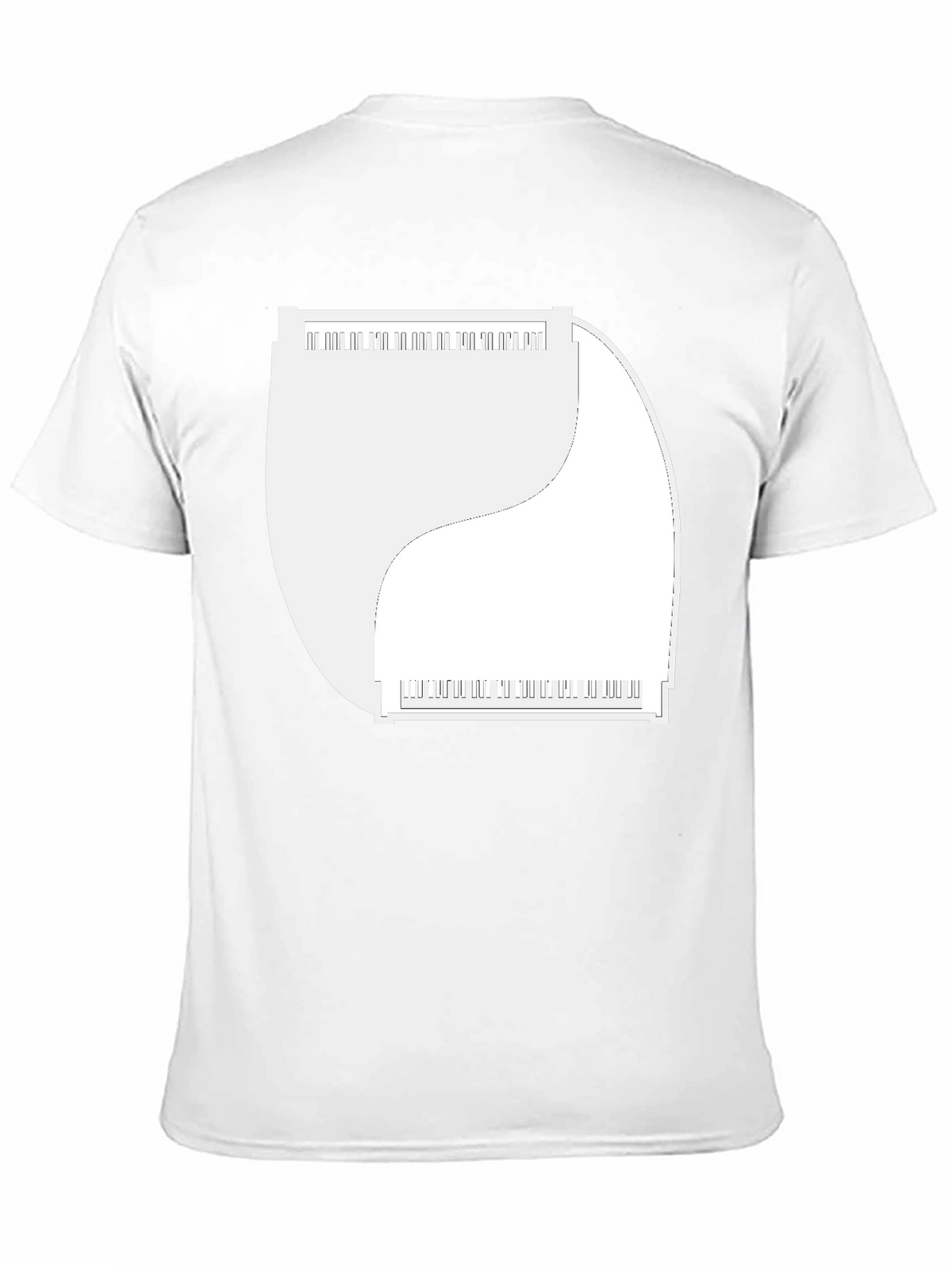 Yin Yang Piano Keys Graphic Tee