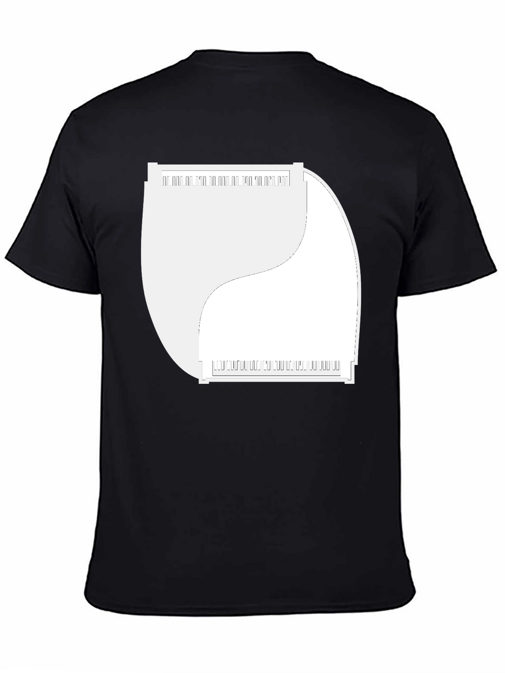 Yin Yang Piano Keys Graphic Tee
