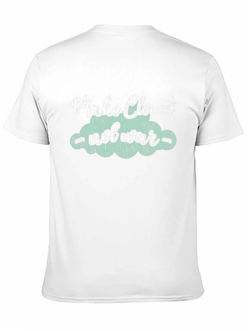 Make Clouds Not War Black Graphic Tee