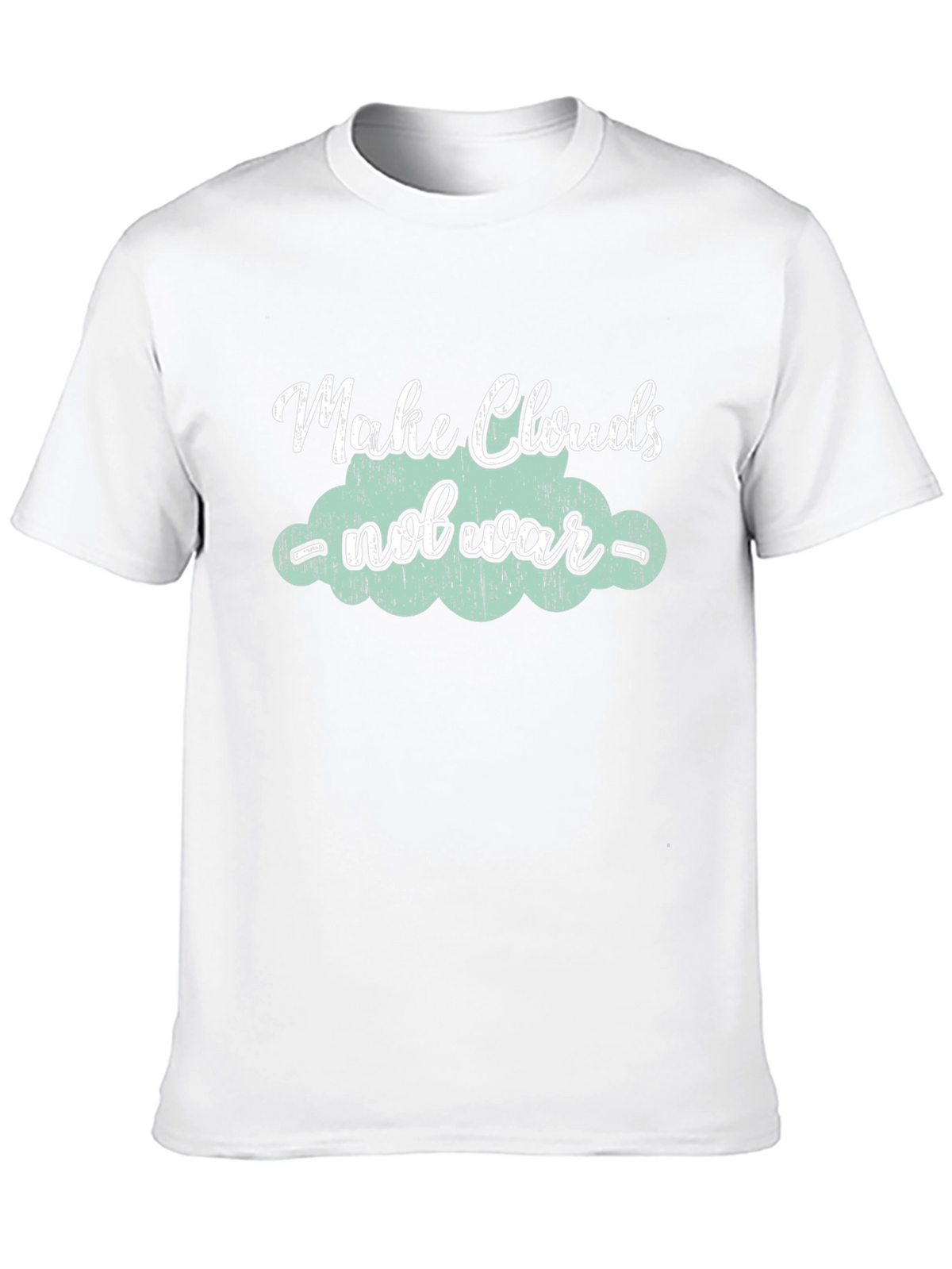 Make Clouds Not War Black Graphic Tee