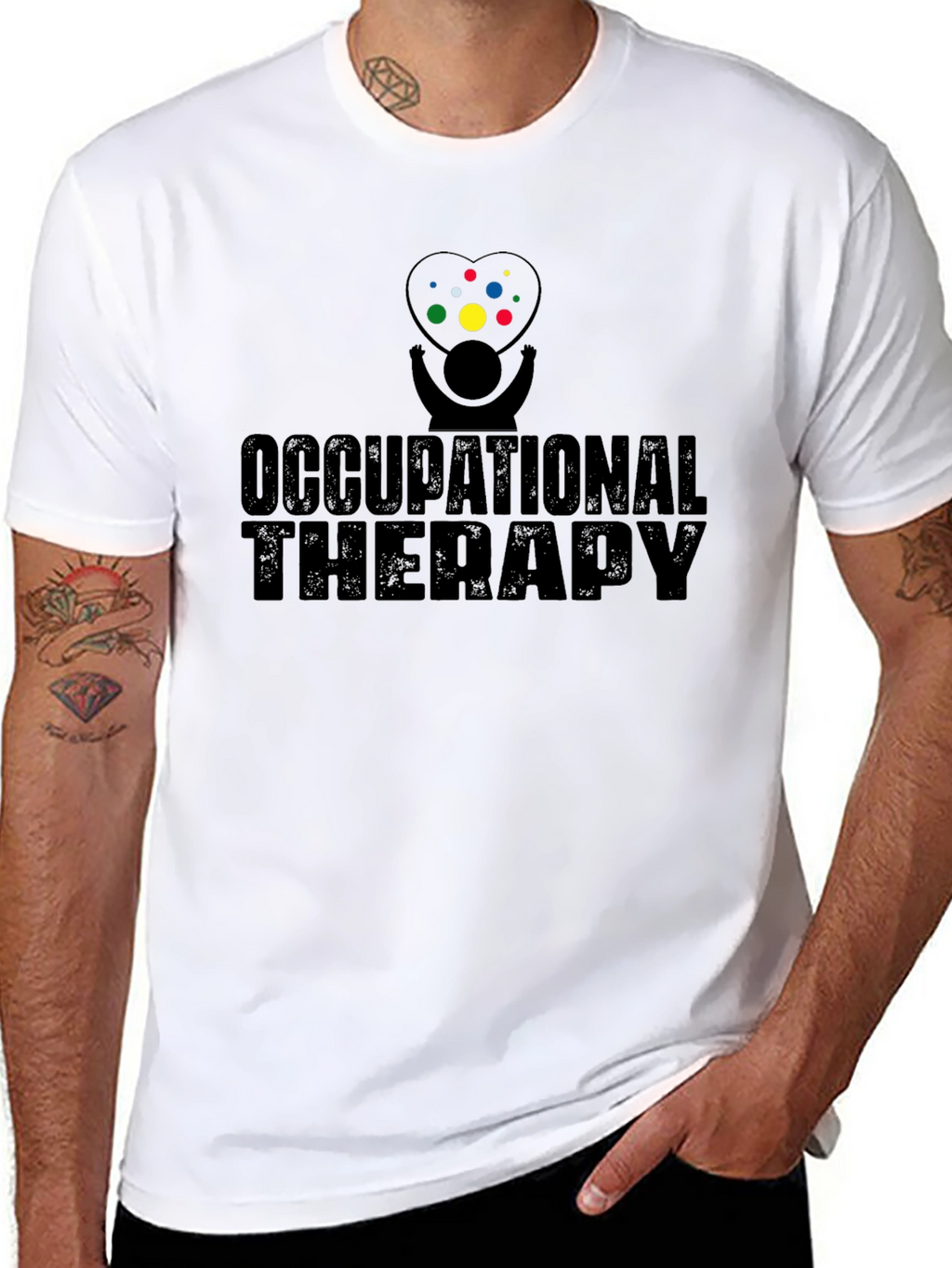 Occupational Therapy Heart Graphic Tee - Black