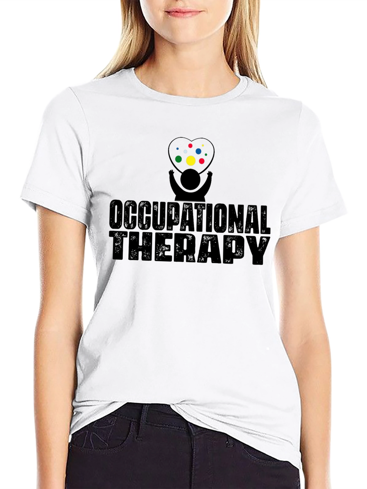 Occupational Therapy Heart Graphic Tee - Black