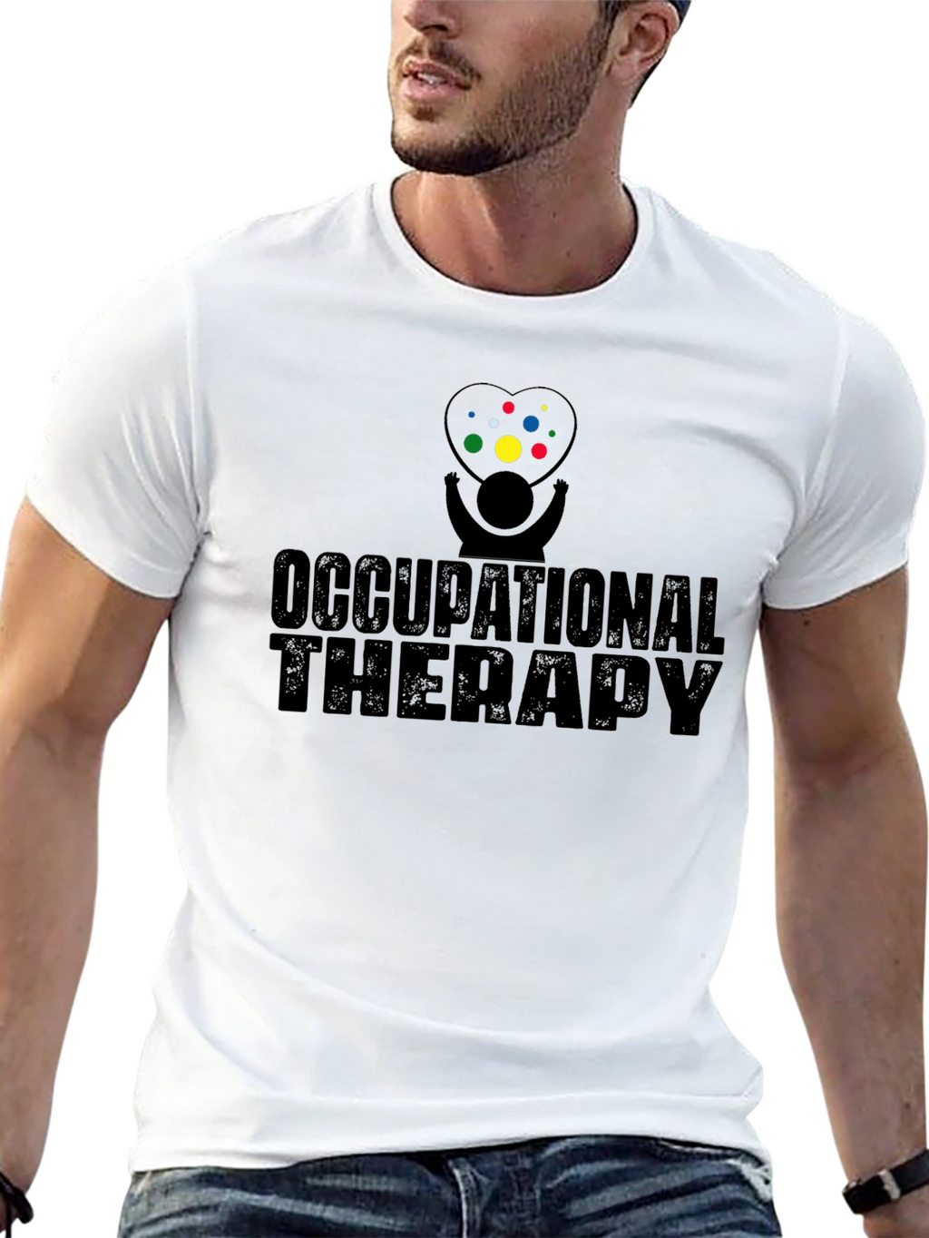 Occupational Therapy Heart Graphic Tee - Black