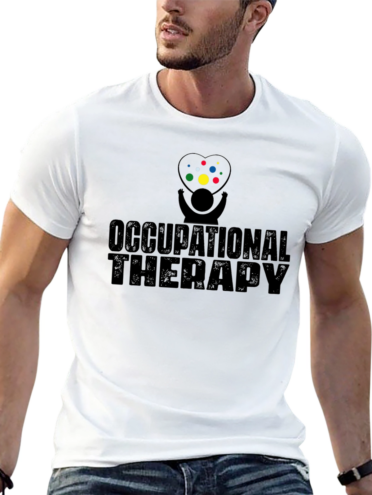 Occupational Therapy Heart Graphic Tee - Black