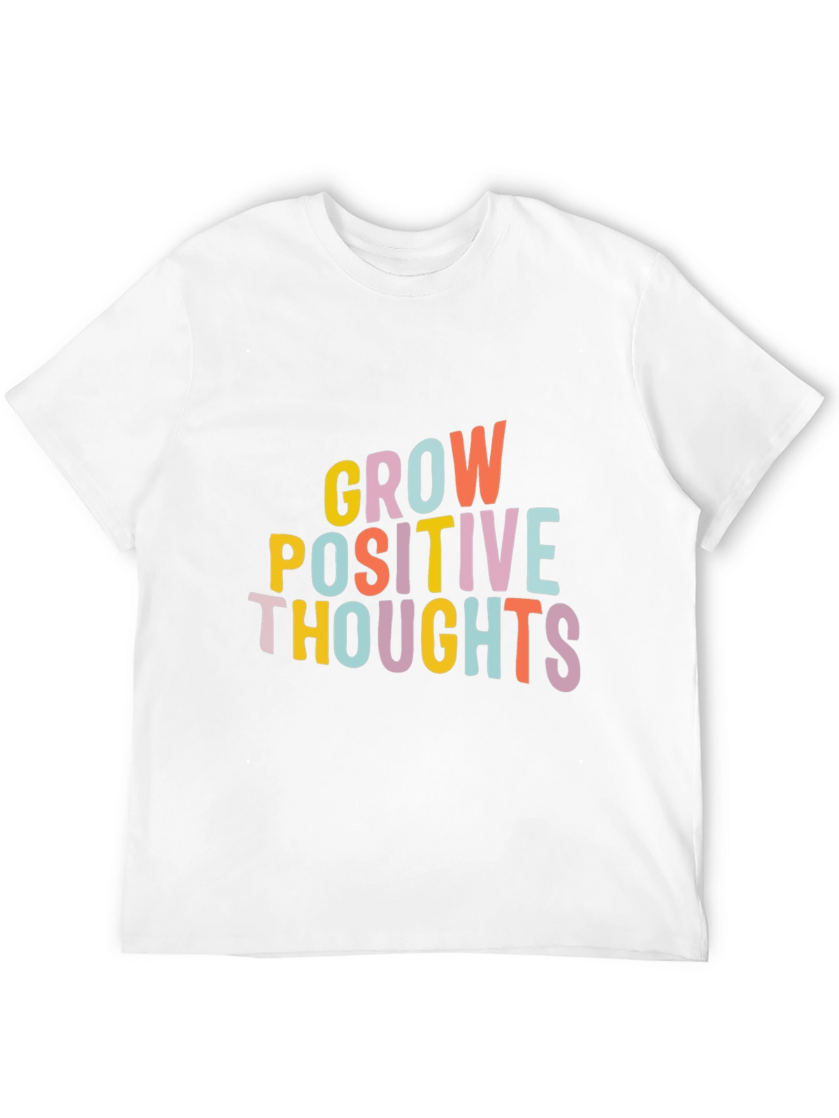 Grow Positive Thoughts Black Graphic Tee