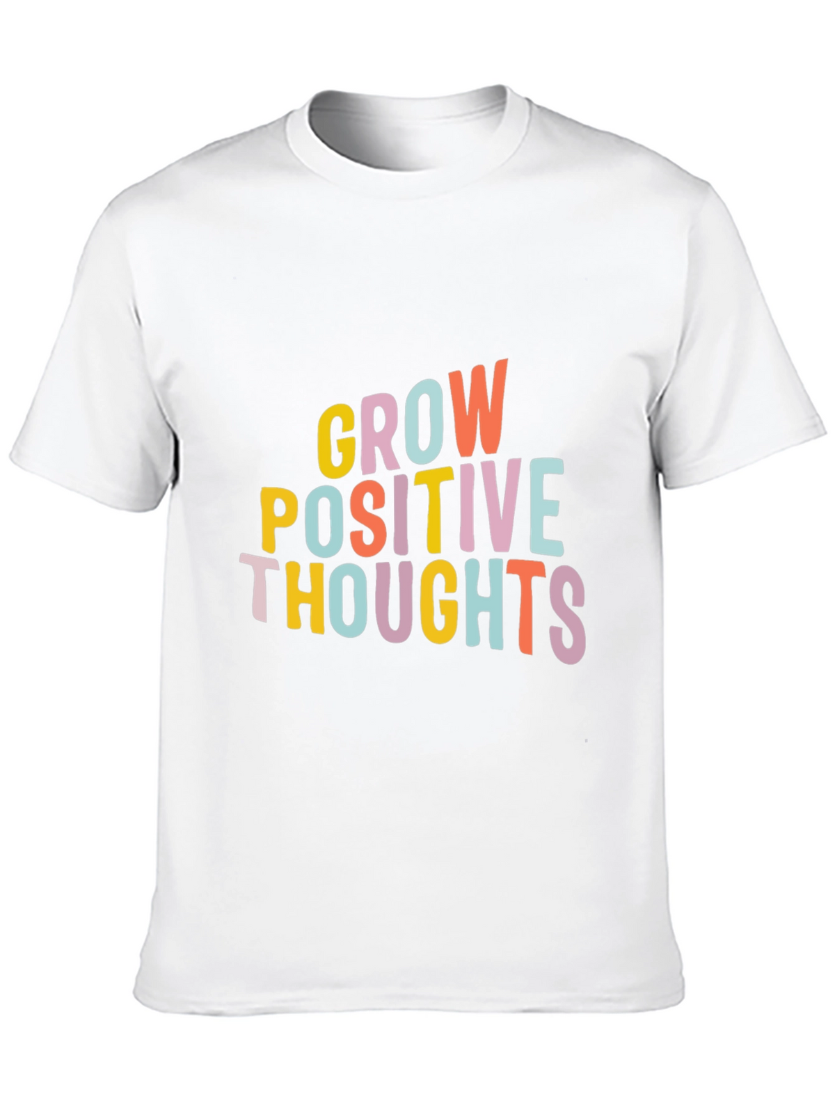 Grow Positive Thoughts Black Graphic Tee