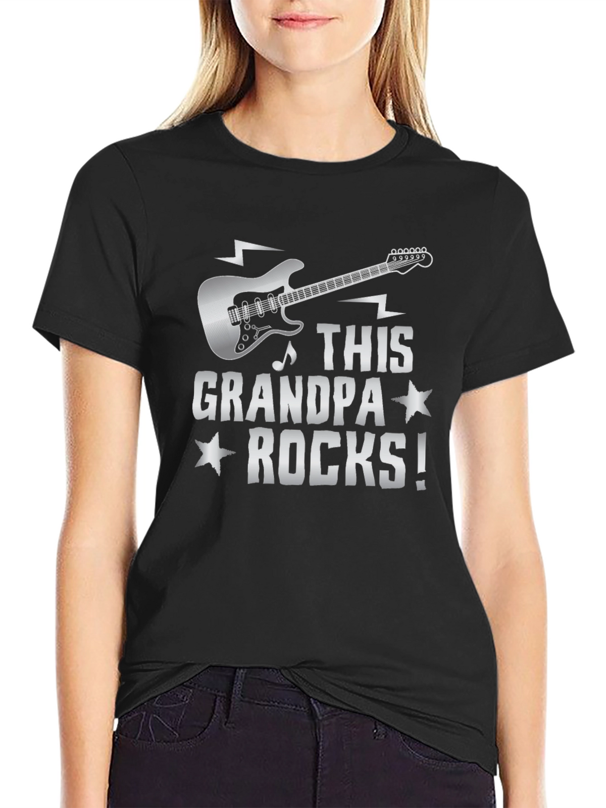 This Grandpa Rocks! Guitar Graphic T-Shirt