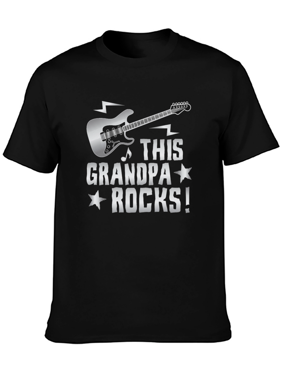 This Grandpa Rocks! Guitar Graphic T-Shirt
