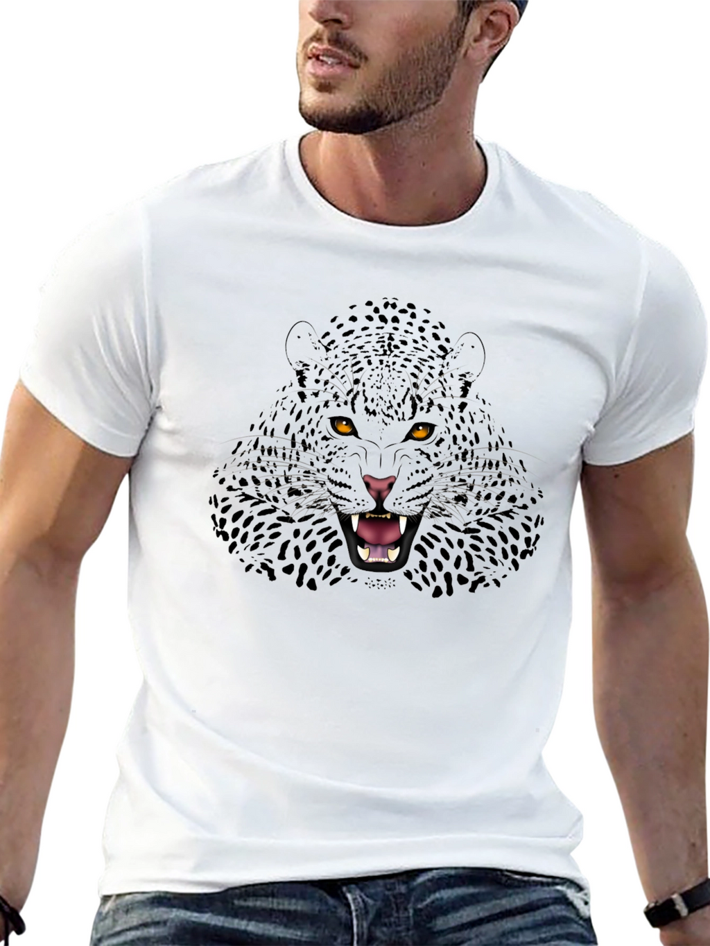 Black Panther Graphic Print Mens T-Shirt