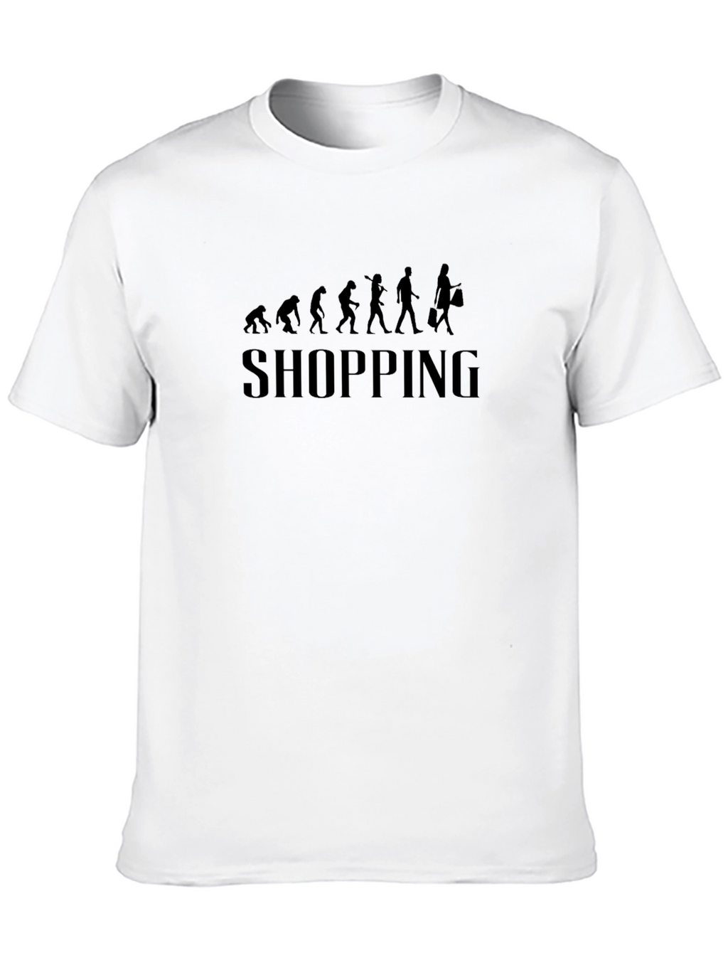 Evolution of Shopping Black Graphic Tee