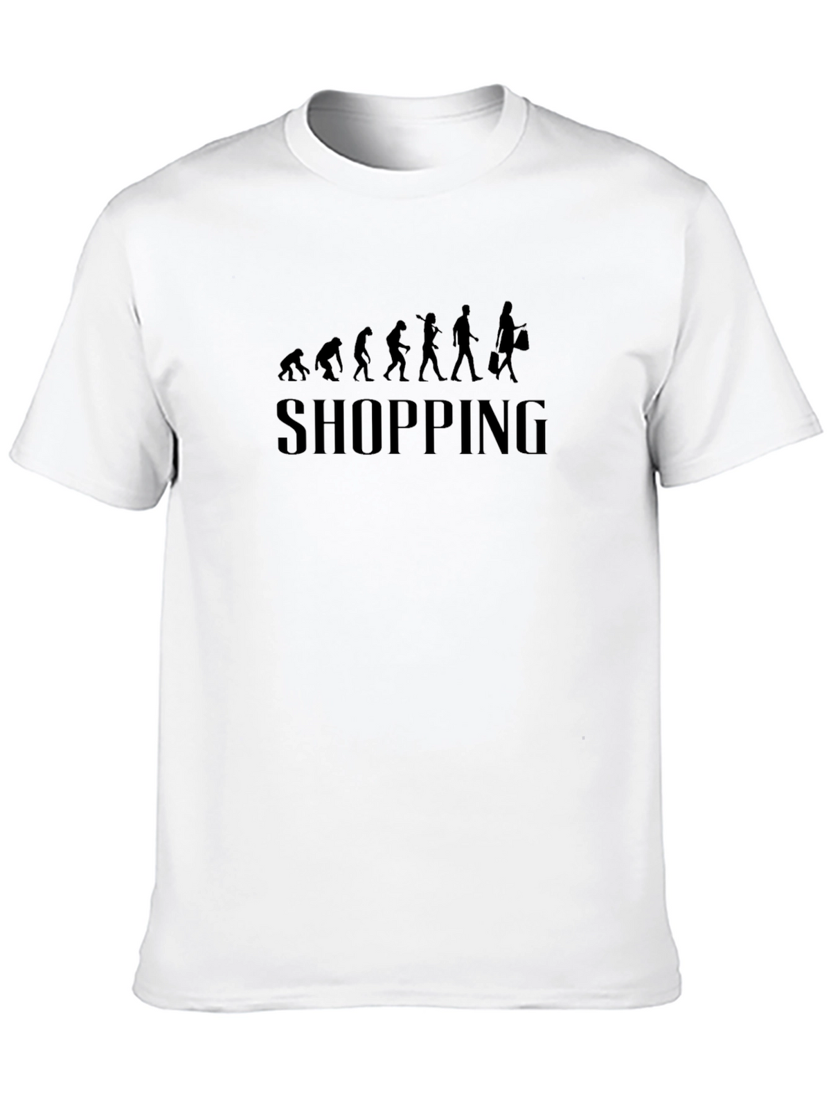 Evolution of Shopping Black Graphic Tee
