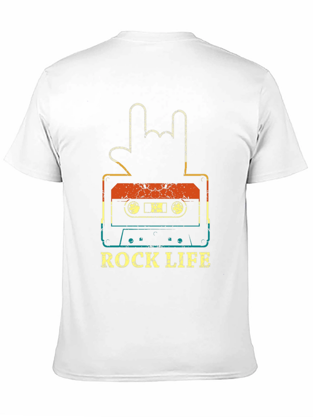 Rock Life Cassette Tape Graphic T-Shirt
