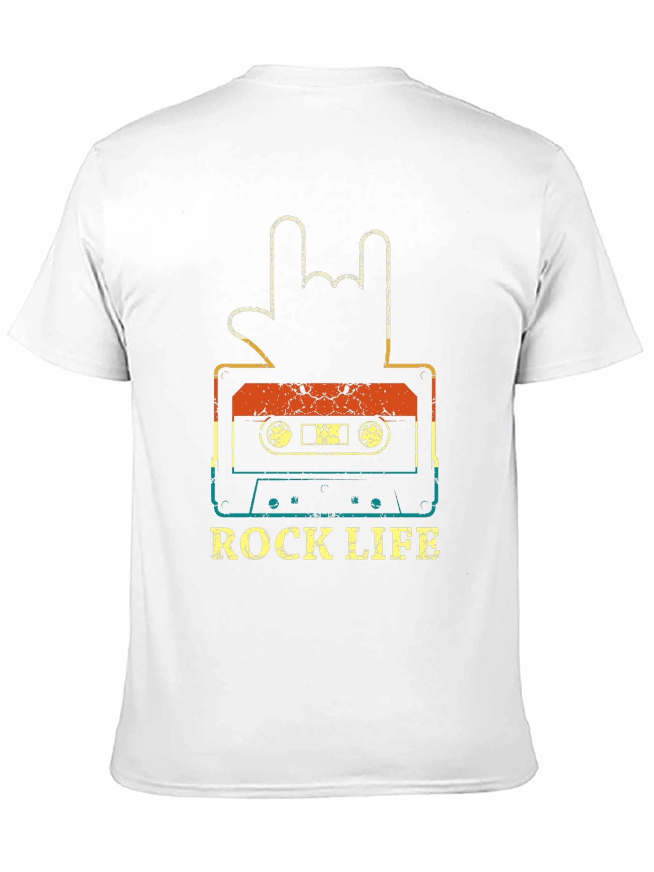 Rock Life Cassette Tape Graphic T-Shirt