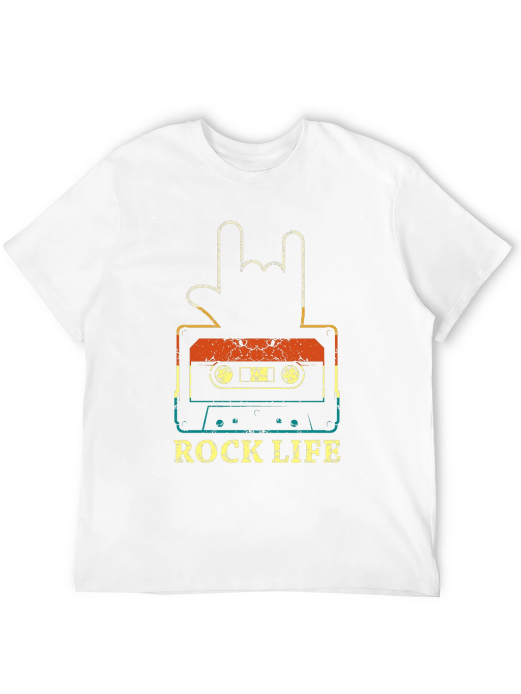 Rock Life Cassette Tape Graphic T-Shirt