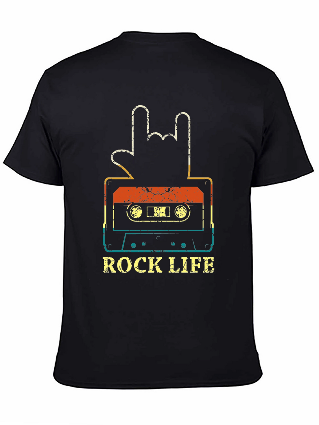 Rock Life Cassette Tape Graphic T-Shirt