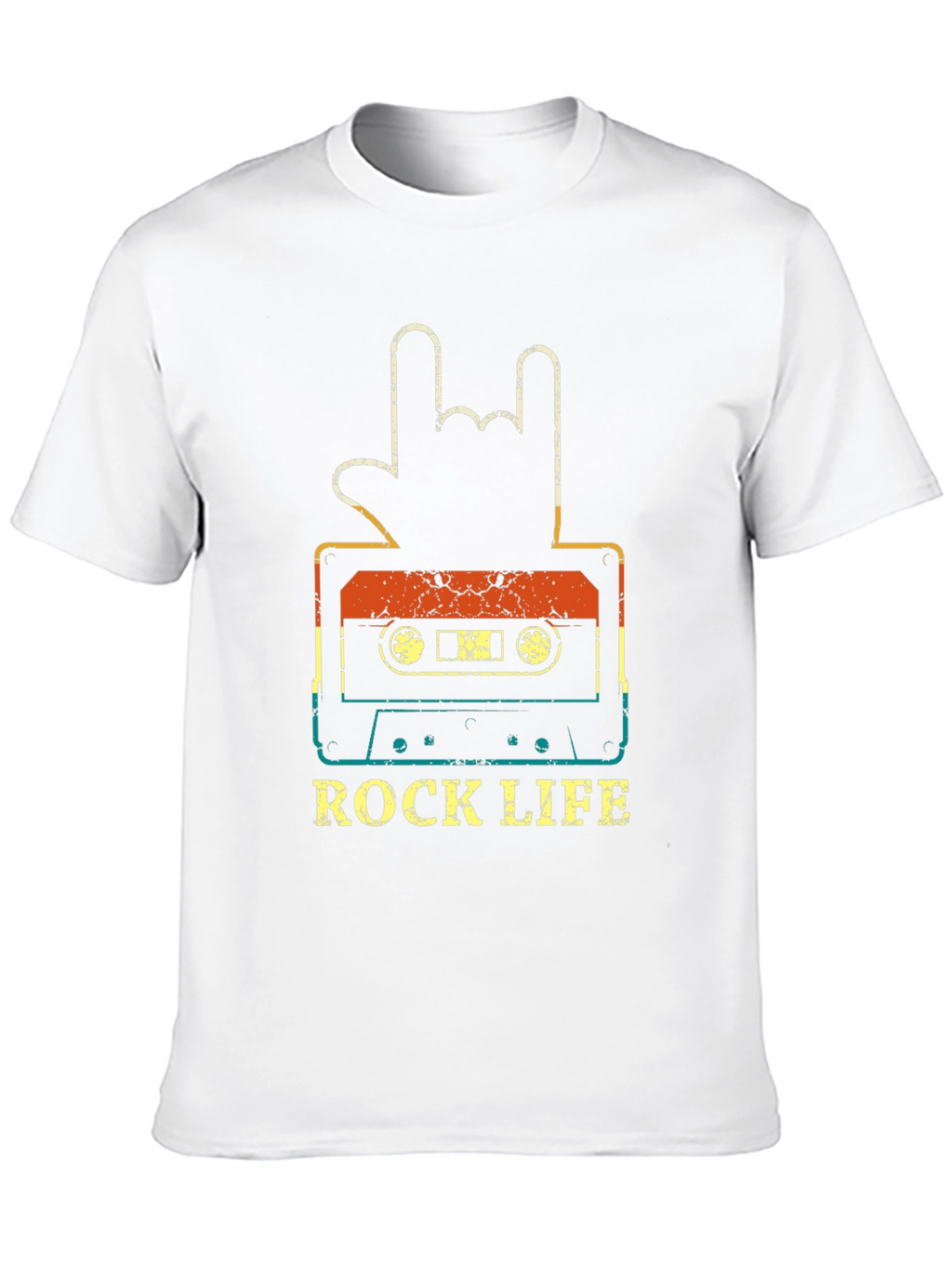 Rock Life Cassette Tape Graphic T-Shirt