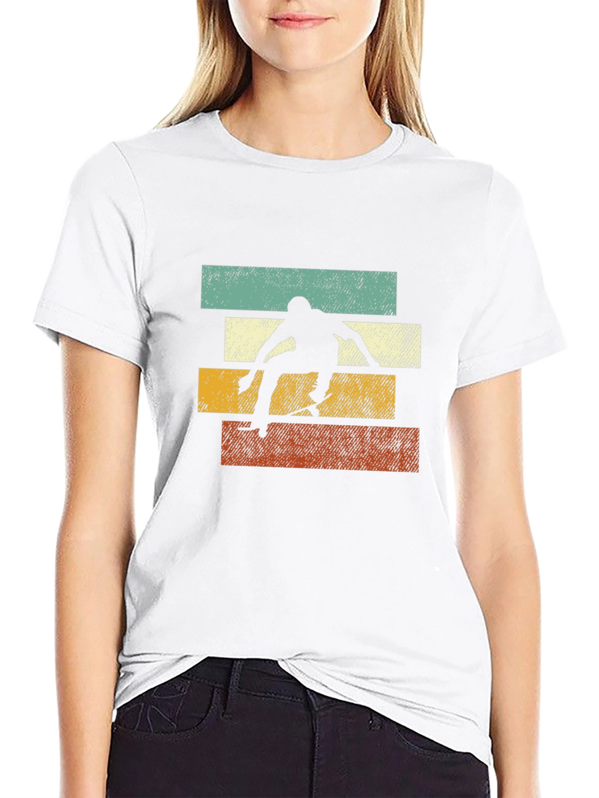 Retro Skateboarder Graphic Tee - Cool Style