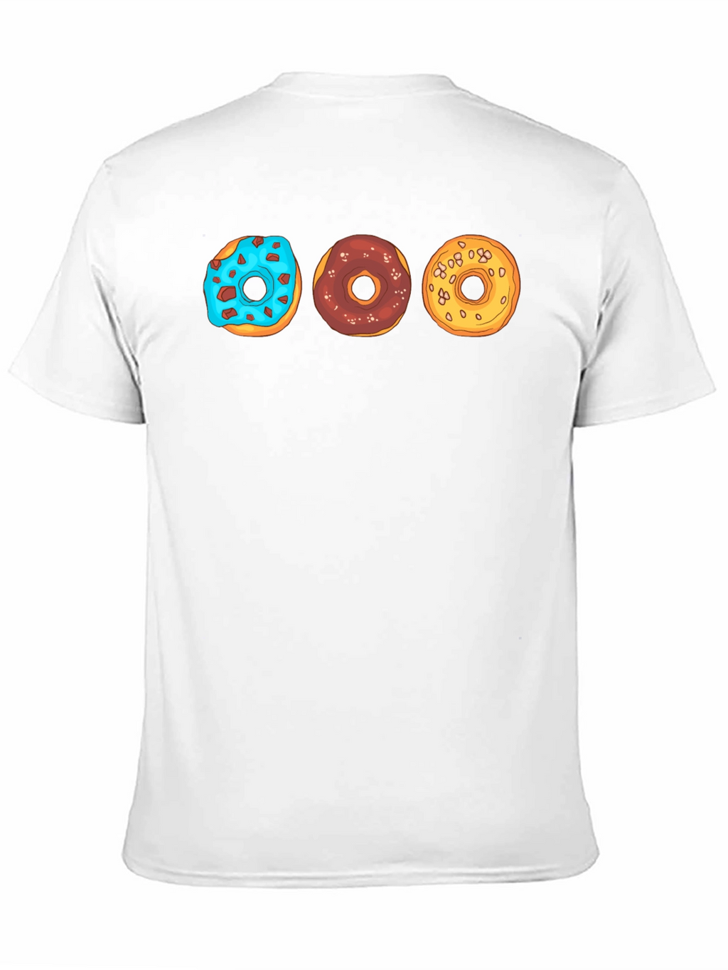 Donut Trio Graphic Tee - Soft Black Cotton T-Shirt