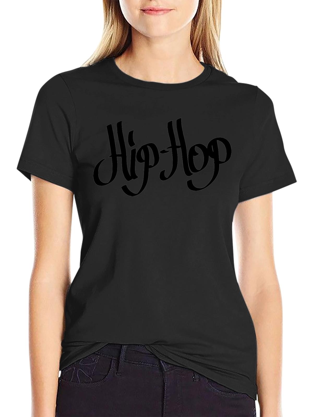 Hip Hop Graphic Tee - Mens Black T-Shirt