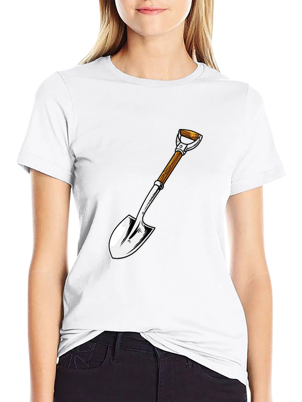 Shovel Graphic Tee - Black Cotton Blend