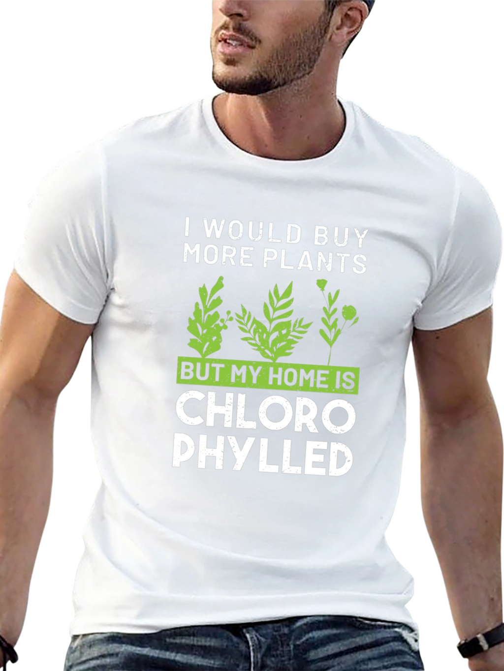 Funny Plant Lover T-Shirt - Home is Chlorophylled