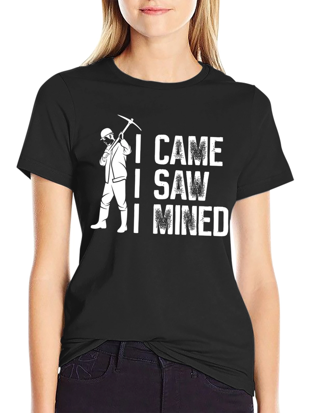 I Came I Saw I Mined T-Shirt - Black