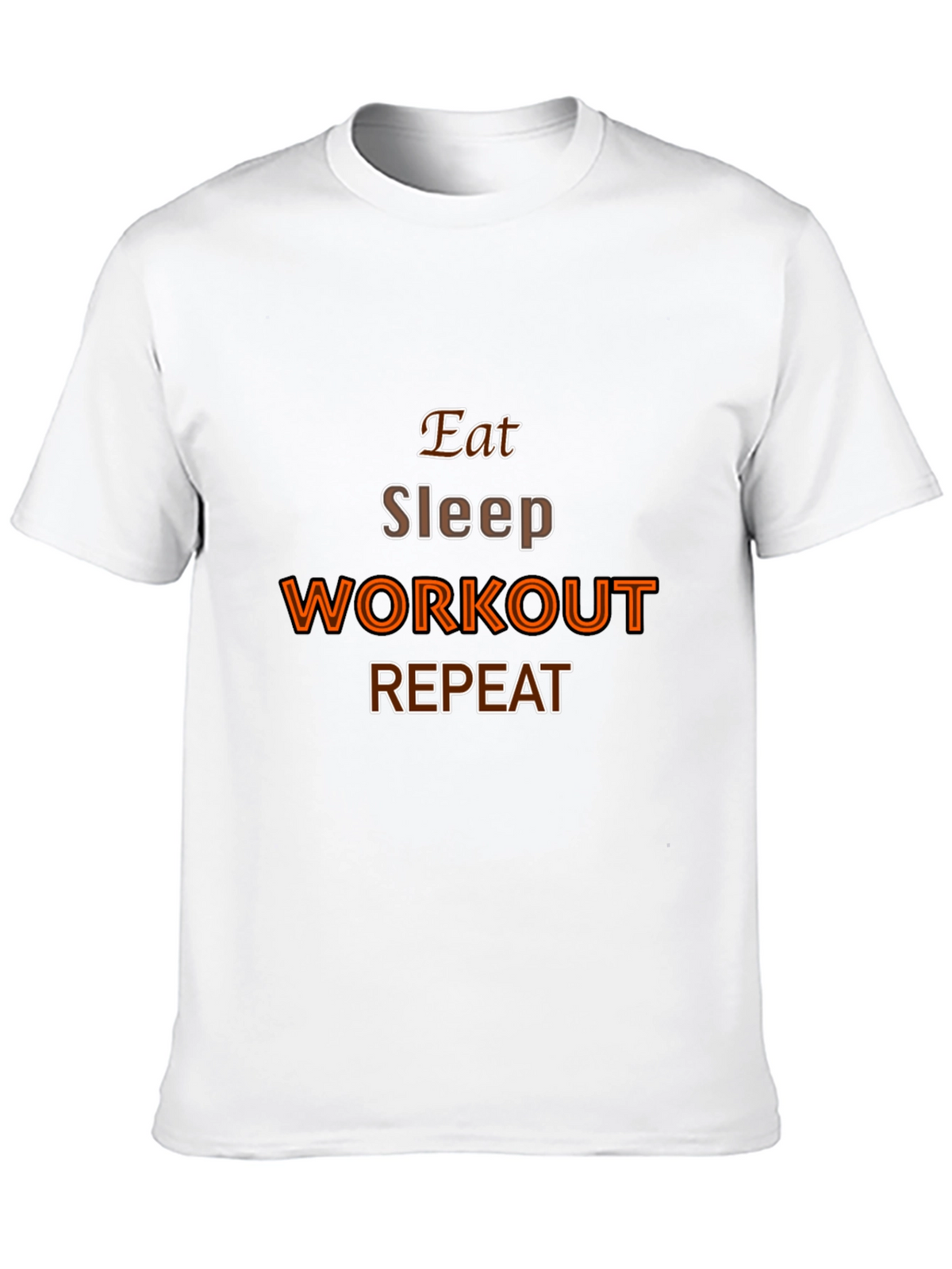 Eat Sleep Workout Repeat Black Graphic Tee