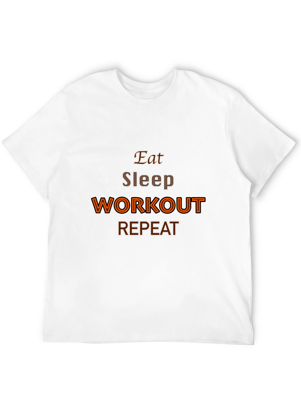 Eat Sleep Workout Repeat Black Graphic Tee