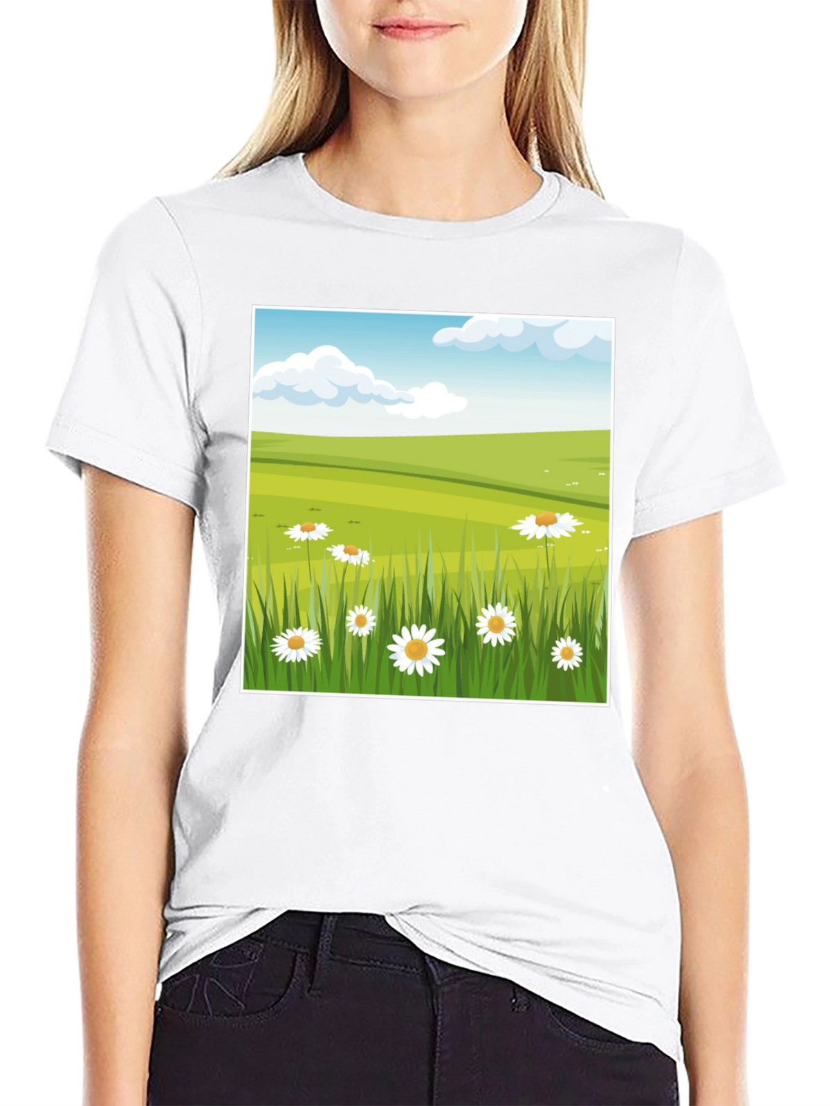 Meadow Scene Graphic Tee