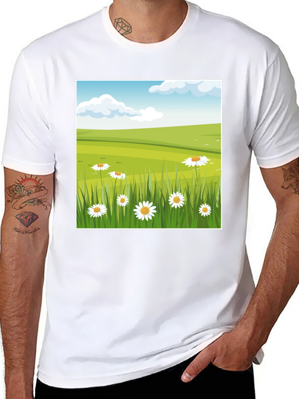 Meadow Scene Graphic Tee