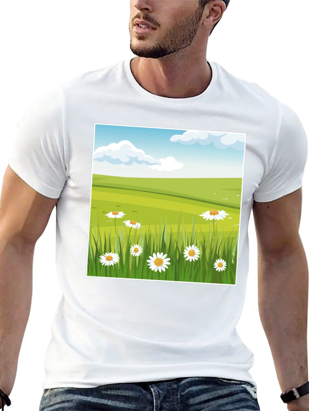 Meadow Scene Graphic Tee