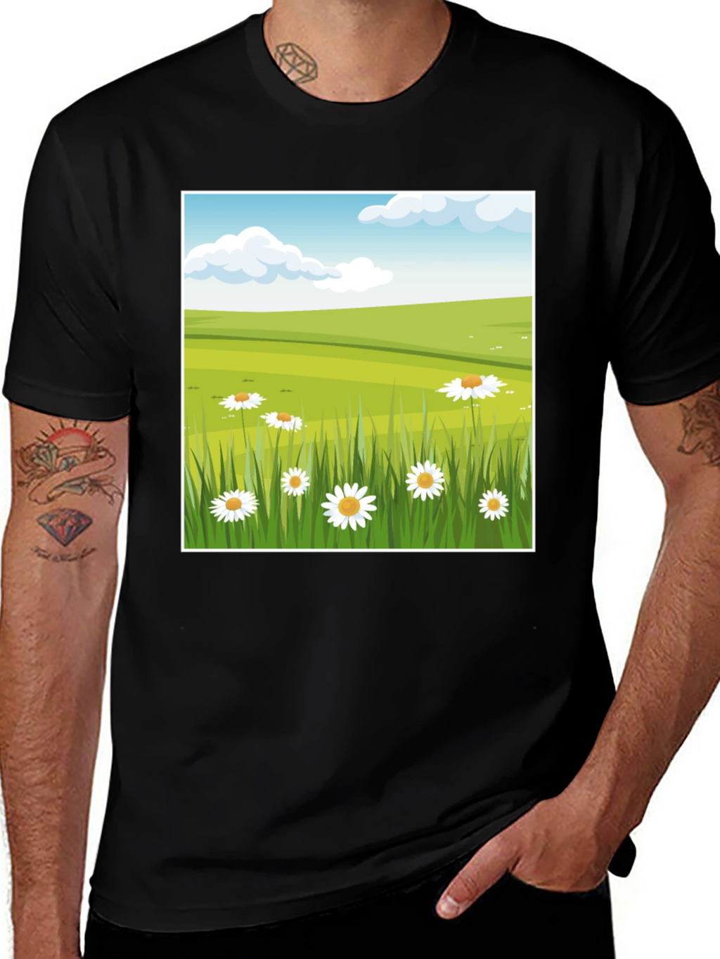Meadow Scene Graphic Tee