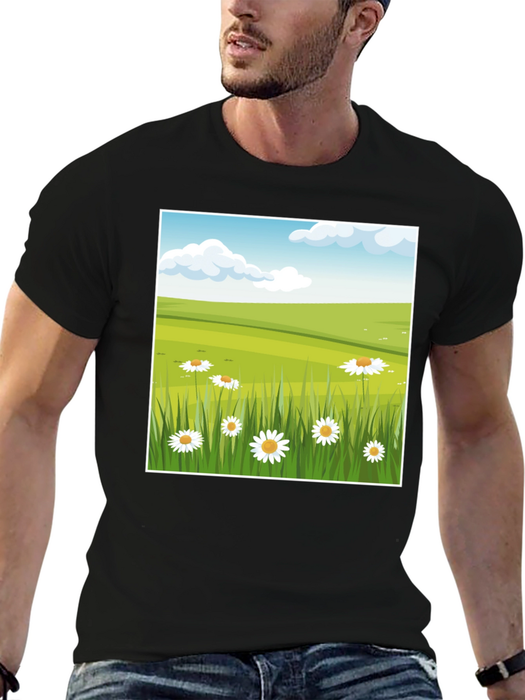 Meadow Scene Graphic Tee
