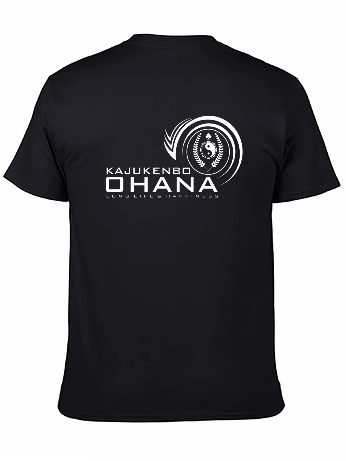 Kajukenbo Ohana Black T-Shirt - Long Life & Happiness