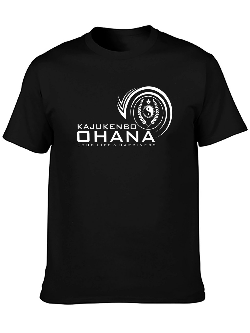 Kajukenbo Ohana Black T-Shirt - Long Life & Happiness