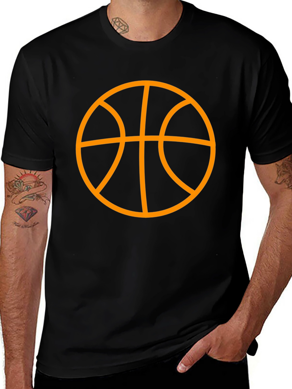 Basketball Graphic T-Shirt - Black