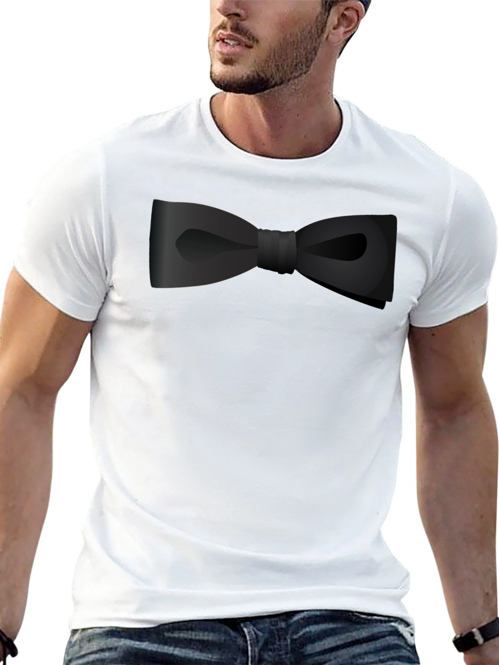 Black Bow Tie Graphic Tee
