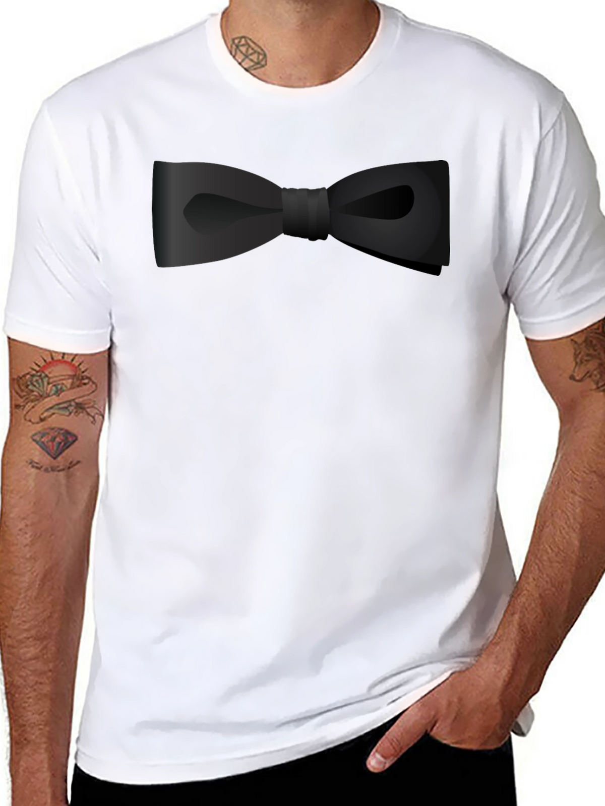 Black Bow Tie Graphic Tee