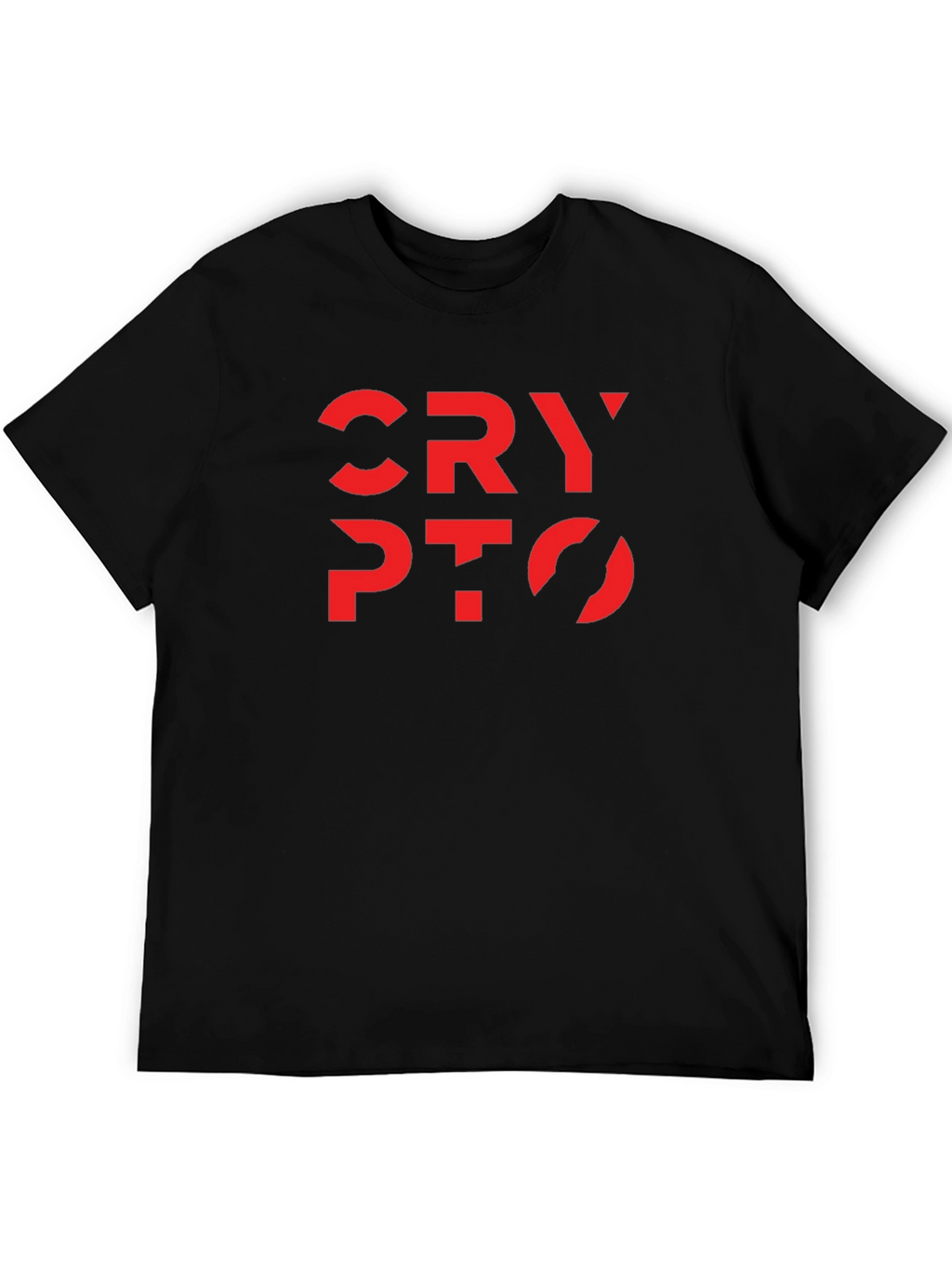 Crypto Tee - Bold Red Design on Black