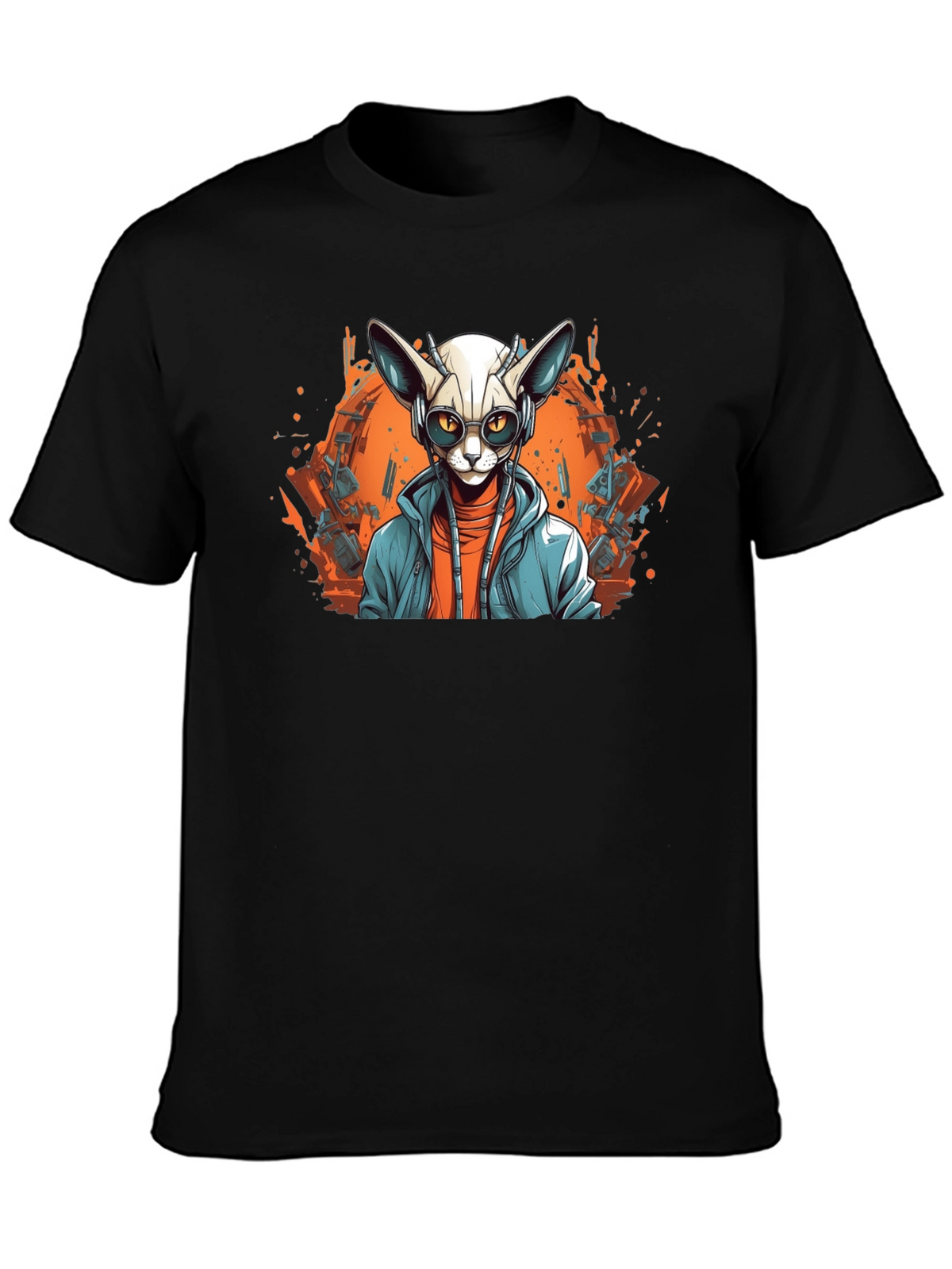 Sphynx Cat DJ Graphic Tee