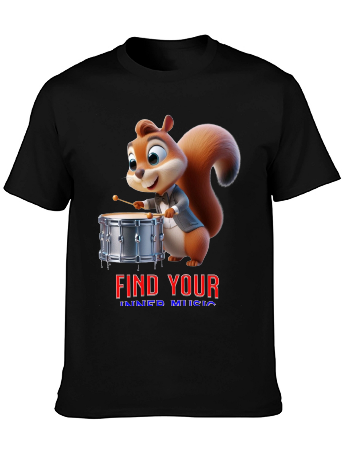 Find Your Inner Music Squirrel Drummer T-Shirt