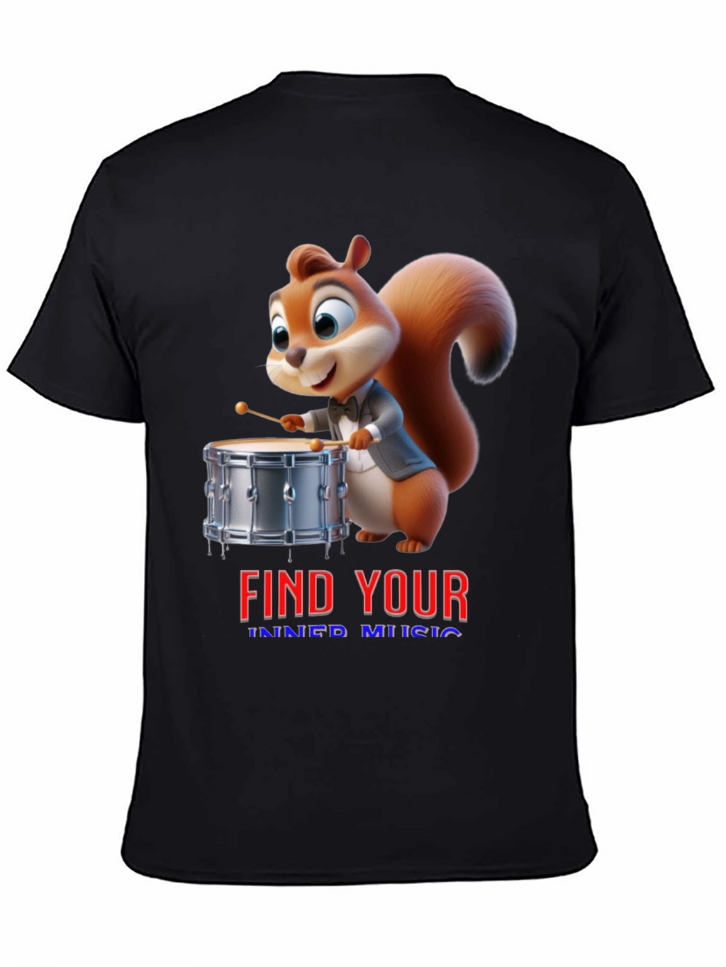Find Your Inner Music Squirrel Drummer T-Shirt